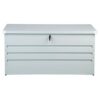 Garden Storage Box Light Grey Steel Lockable Lid 400L Cebrosa