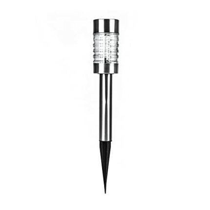 STATUS Nundle Outdoor Garden Solar Light / 3 Pack of 6 Centimeter LED Bollard Top Stake Lights/Stainless Steel, Waterproof Garden Ornament Solar