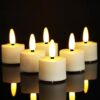 ZIYOUDOLI 6pcs Rechargeable Tea Light with Remote Control and Timer Led Tea Lights Flickering Flameless Candles Warm White Dimmable (Rechargeable