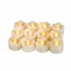 12 PCS Flameless Dripping Wax LED Candles Battery Operated with Timer / 6 Hours On and 18 Hours Off Per Cycle, LED Tea Light Candles for Outdoor