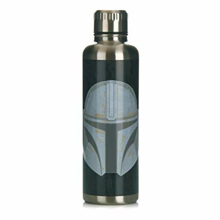 Paladone Mandalorian Metal Water Bottle, Stainless Steel, 500 milliliters, Multicolored