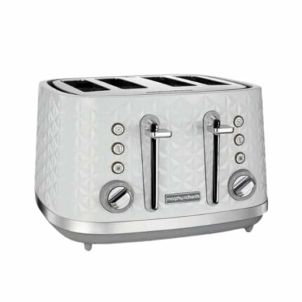 Morphy Richards Vector 4 Slice Toaster 248134 White Four Slice Toaster White Toaster