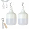 2X Camping Lights,Camping Lantern LED Work Light Bulb USB Rechargeable Lighting Dimmable,30W 2000 Lumens 5 Lighting Modes,Portable Tent Light for