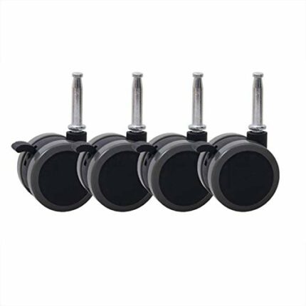 GTYT 4X Caster Wheel, Furniture Casters With Brake,M8x38mm Installation Stem,Load 120kg,for Furniture Table And Chair, 2Inch Swivel Castor