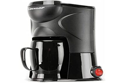 Dunlop - 1 cup coffee machine 170 W permanent filter Ideal travel coffee machine Connection to cigarette lighter for cars, trucks, motorhomes wit