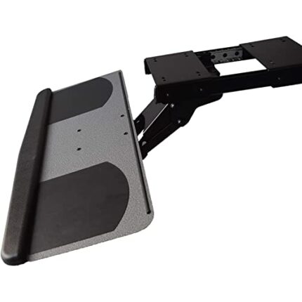 WANGFENG Ergonomics Desk Extender Tray, Punch-Free Clamp on Foldable Keyboard Drawer Tray Table Mount Armrest Shelf for Home Office School Typing