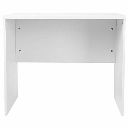 Compact Work Computer Desk-Simple Modern White Gloss PC Computer Desk Desktop Study Writing Desk for Home Office