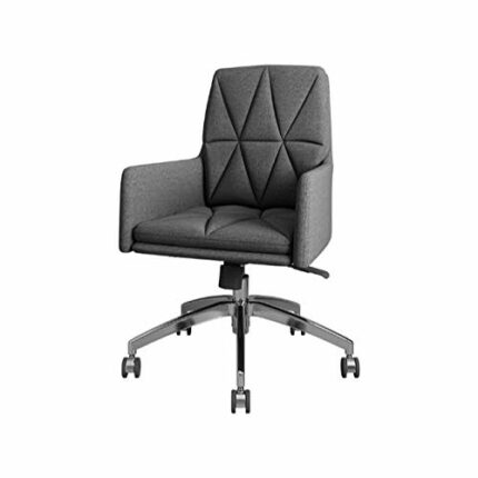 WALNUT Fabric Computer Chair Home Simple Modern Swivel Chair European Seat Leisure Lift Office Chair Study Chair (Color : Gray)