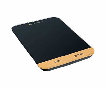 MasterClass Compact Digital Kitchen Scales in Gift Box, Plastic/Bamboo, Black, 22 x 16 cm