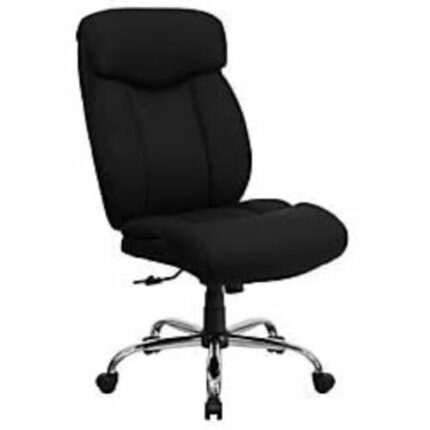 Flash Furniture Hercules Series Big & Tall 400 lb. Rated High Back Executive Swivel Ergonomic Office Chair with Full Headrest and Chrome Base, Me