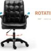 ZXFYHD Desk Chair,Office Chair Modern Mid Back Support Office Chair Faux PU Leather High Adjustable Swivel Seat For Computer Desk Workstation Fur