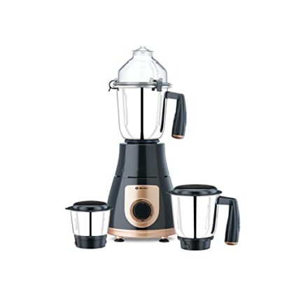 Bajaj Mixer Grinder Indian GX-3701 750W Nutri-Pro Feature 3 Jars Black UK & EU Factory Fitted Plug