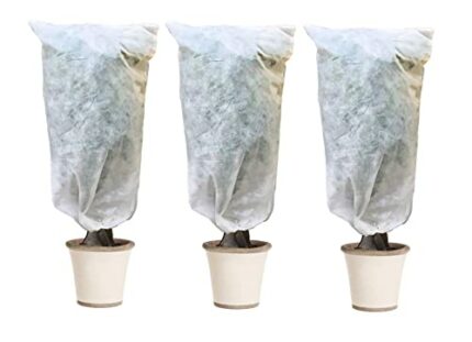 Truoli Pack of 3 Large Frost Protection Winter Fleece Jackets Cover Protect Plant Shrub 125cm x 80cm