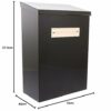 Sterling NPB02BK Thames Steel Newspaper Box - Black, 15 x 40 x 27.5 cm