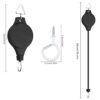 Yotako 3 Pcs Hanging Basket Pulley, Hanging Plant Pulley Retractable Hanger Adjustable Heavy Duty Plant Pulley Hook with 3Pcs White Ceiling Hooks