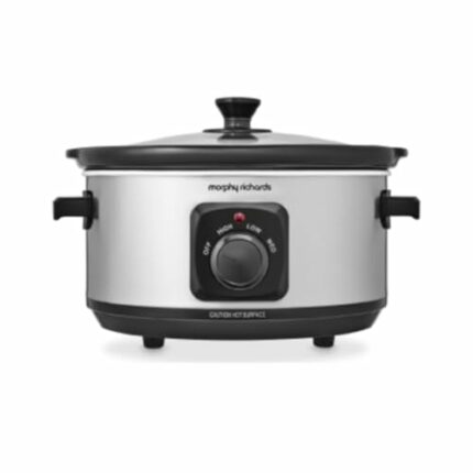 Morphy Richards 460017, 3.5 Litre Ceramic Slow Cooker, One-Pot Solution, Brushed Steel