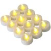 YiYFiT Classic LED Tea Lights Candles,12-Pack Flameless Tealight Candles Battery Candles Flickering Fake Candles for Christmas,Halloween,Party,Fe
