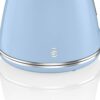 Swan SK19020BLN Retro Jug Kettle, Fast Boil, Easy Pour, 360 Degree Base, 1.5L, 3KW, Blue