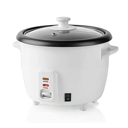 Ex-Pro 1L Rice Cooker & Steamer with Keep-Warm Function, 400W, for 1-4 People, Quick Preparation Without Burning, Non-Stick Coating incl. Steamer