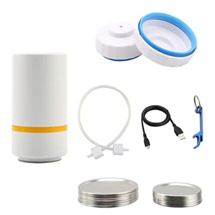 SANON Mason Jar Vacuum Sealer Kit, Electric Mason Jar Vacuum Sealer, Compatible with All FoodSaver Models