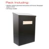 Sterling NPB02BK Thames Steel Newspaper Box - Black, 15 x 40 x 27.5 cm