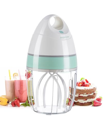 MIGECON Stand Mixer Electric Kitchen Mixer Egg Stand Shampoo Frother Milk Frother Hands-free Mixer Electric Whisk Drink Mixer for Food Whipping W