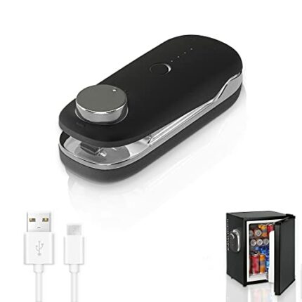 Mini Bag Sealer, 2 in 1 Heat Sealer and Cutter, USB Rechargeable, 3 adjustable temperatures, Portable Handheld Sealing Machine for Plastic Bags F