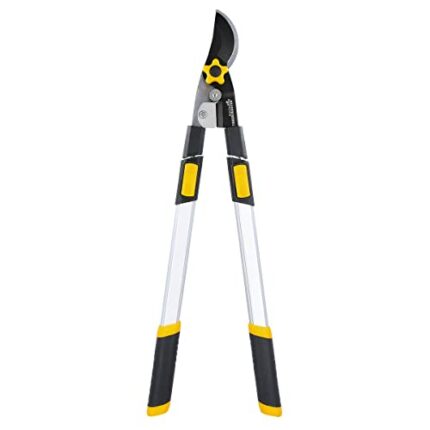 TOUGH MASTER Garden Telescopic Loppers with 2 Teflon-Blade Steel Non-Stick Cutting Blades 6 Settings Extending from 69cm to 100cm Comes with Shoc