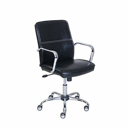 XJWWW-URG Chair Home Office Chair Multifunction Elevating Rotary Armchair Tiltable Fixed Armrest Bearing Weight 250kg Black Desk Chairs URG