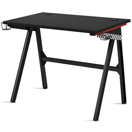 WALNUT Computer Desk Home Office Computer Desk With Cup Holder And Headphone Hook Office Desk (Color : A, Size : 39.5"x23.5"x31")