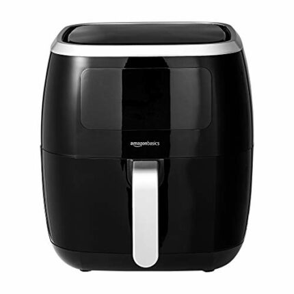 Amazon Basics 6 Litre Air Fryer with Digital Touchscreen and 8 Cooking Presets, Black