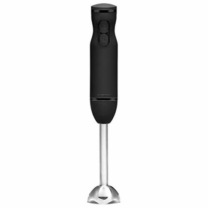 Chefman Immersion Blender, 800W Hand Blender with Stainless Steel Blades, Powerful Electric Ice Crushing, 2-speed Control Handheld Food Mixer, Pu