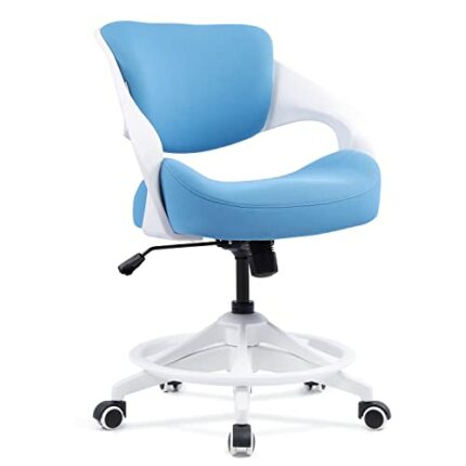 BOJUZIJA Ergonomic Office Computer Desk Kid Study Chair Waist Support Function Swivel 360° for Home&Office (BJZ-2811-D, Blue)
