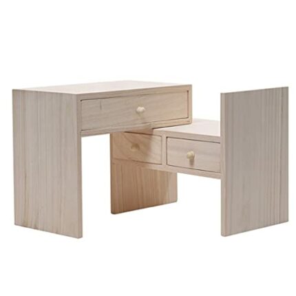 TFIIEXFL Creative Flexible Solid Wood Table Bookshelf for Office Home Bedroom Storage Rack Students Desktop Wood Bookcase with Drawers