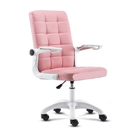 YT.JYUERI Relax Comfortably Safe Office Chair Pu Leather Anchor Live Broadcast Swivel Chair Girl Cute Bedroom Office Rotating Backrest Small Swiv
