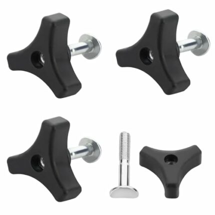 3 Pcs Lawnmower Wing Nut Screw Bolt, Plastic Triangle Knob Handle Universal Lawnmowers Handle Bolts Handles Lawn, Mower Outdoor Power Tools Repla