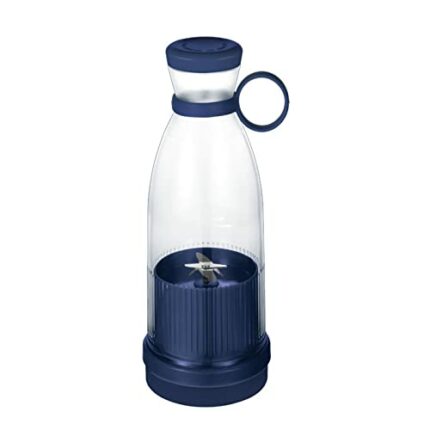 Fresh Juice Blender Bottle, 350ml Multifunctional Portable Blender Bottle, Rechargeable Portable Blender Travel Mixer Cup with Six Blades for Smo