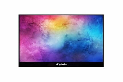Verbatim PMT-17 Portable Monitor with Touchscreen, 17.3" 1080P Full HD @ 60Hz, HDMI/Type-C/USB-C for Laptop/PC/Mac/PS3/4/5/Xbox/Phone - Works wit