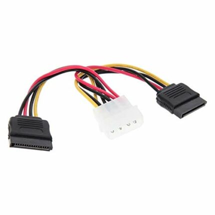 PremiumCord Power Adapter Cable 4 Pin 5.25 Way Male to 2X S-ATA Power