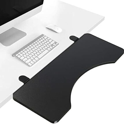 WANGFENG Easy Install Keyboard Tray, C - Clamp on Installation Fits Small Keyboard and Mouse Ergonomic Keyboard Tray Perfect for Office Home Scho