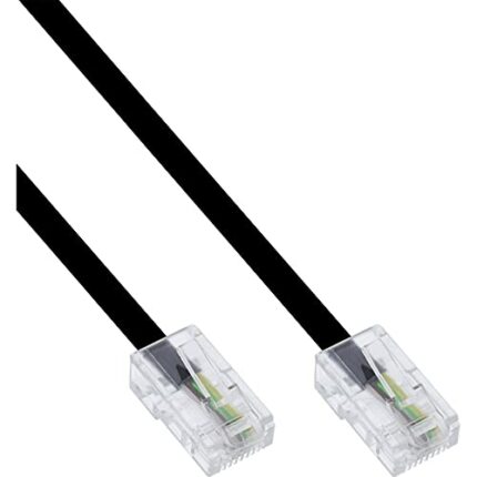 InLine® 8P8C ISDN Connector Cable RJ45 Male to Male black Black 5 m