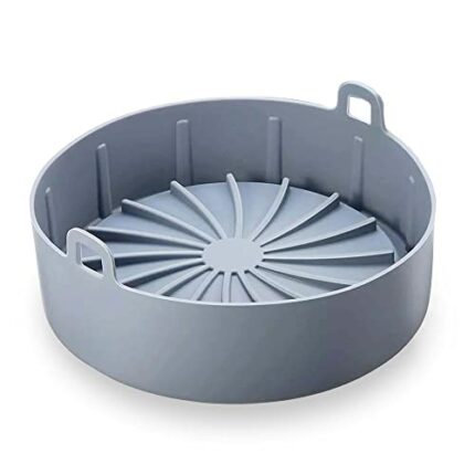 Priceless Homeware Silicone Pot - 19cm/7.5" Reusable Deep Air Fryer Pot - Heat Resistant - Food Safe - Non-Stick Fryer Accessory - No More Rigid