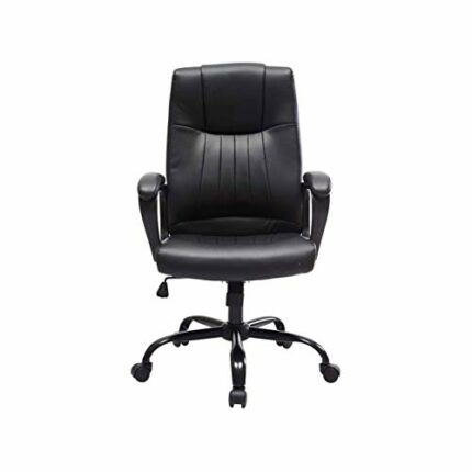 CZDYUF Executive Office Chair Wide Seat Swivel Rolling Chair Ergonomic Desk Computer Chair High Back & Lumbar Support Arms for Home Office Black