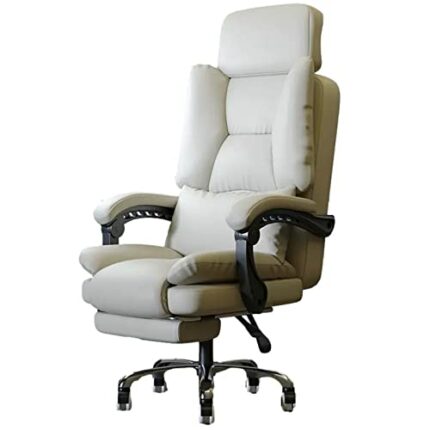 JHKZUDG High Back Executive Office Chair,Reclining Office Chair with Armrest,Reclining Computer Chair with Adjustable Height, Swivel Wheels And R