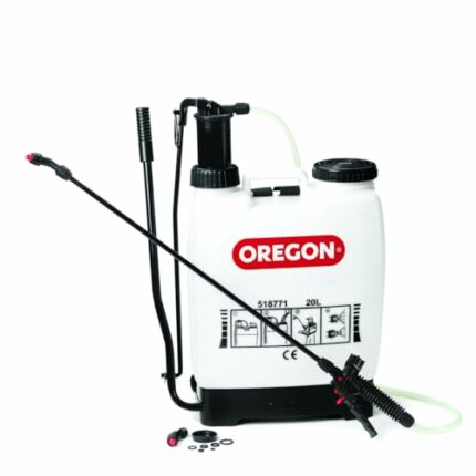Oregon 518769 Backpack Pressure Garden Chemical / Weed Killer Sprayer with Lance and 2 Adjustable Spray Nozzles, 16 Litres, Knapsack Wearable Gar