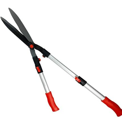 GARTOL Telescopic Hedge Shears,Long Handle Garden Shears with Very Sharp Sk5 Wavy Carbon Steel Blades,Anti-Slip Grip and Premium Rust-Resistant S