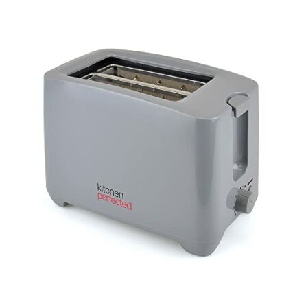 Kitchen Perfected® 2 Slice Extra Wide Slot Toaster - 750W - 7 Browning Levels - High Lift Eject Function - Removable Crumb Tray - E2020GR - Anthr