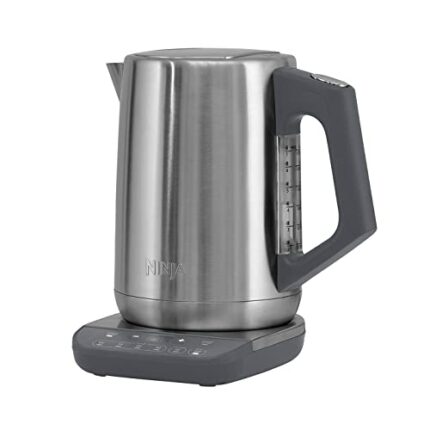 Ninja Perfect Temperature Kettle, 1.7L, with Temperature Control, LED Display, Easy to Use Kettle with Rapid Boil and Temperature Hold, Stainless