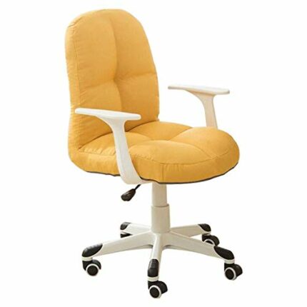 XYZMDJ Office chair-Home Chair Comfortable High Rebound Sponge PadErgonomic Backrest Fixed Armrest
