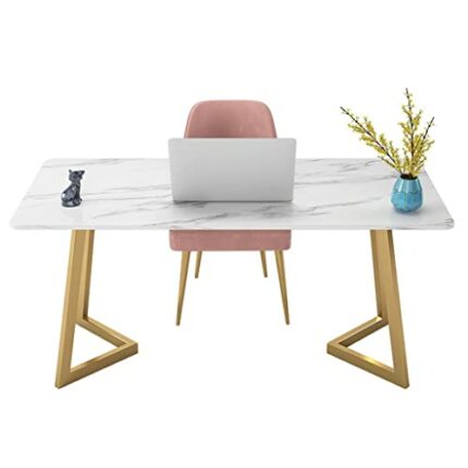 DINGZZ Marble Computer Desk Desk Bedroom Desktop Desk Office Home Table and Chairs